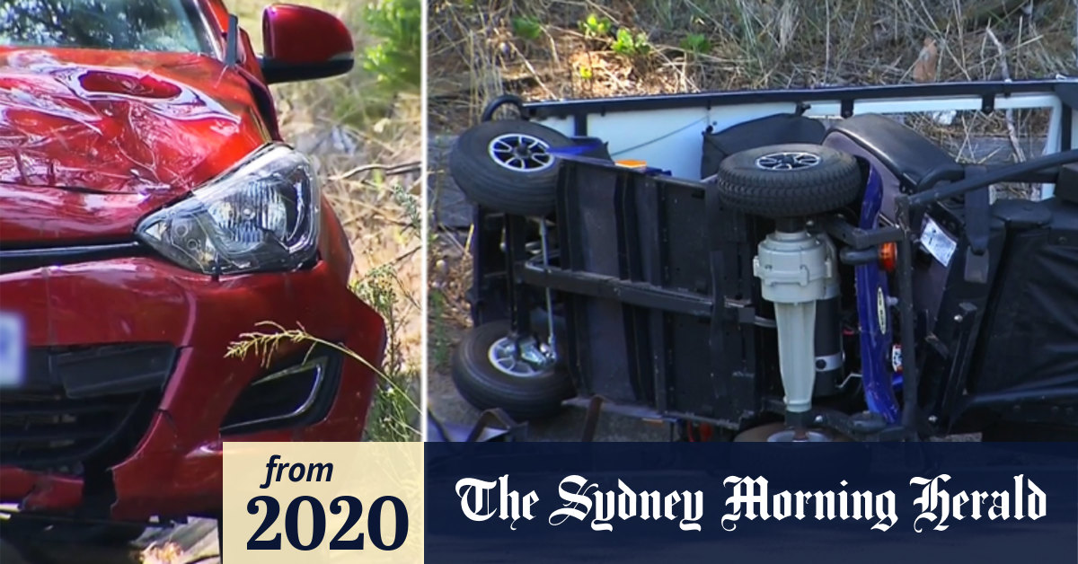 Video Man on mobility scooter dies in horror crash